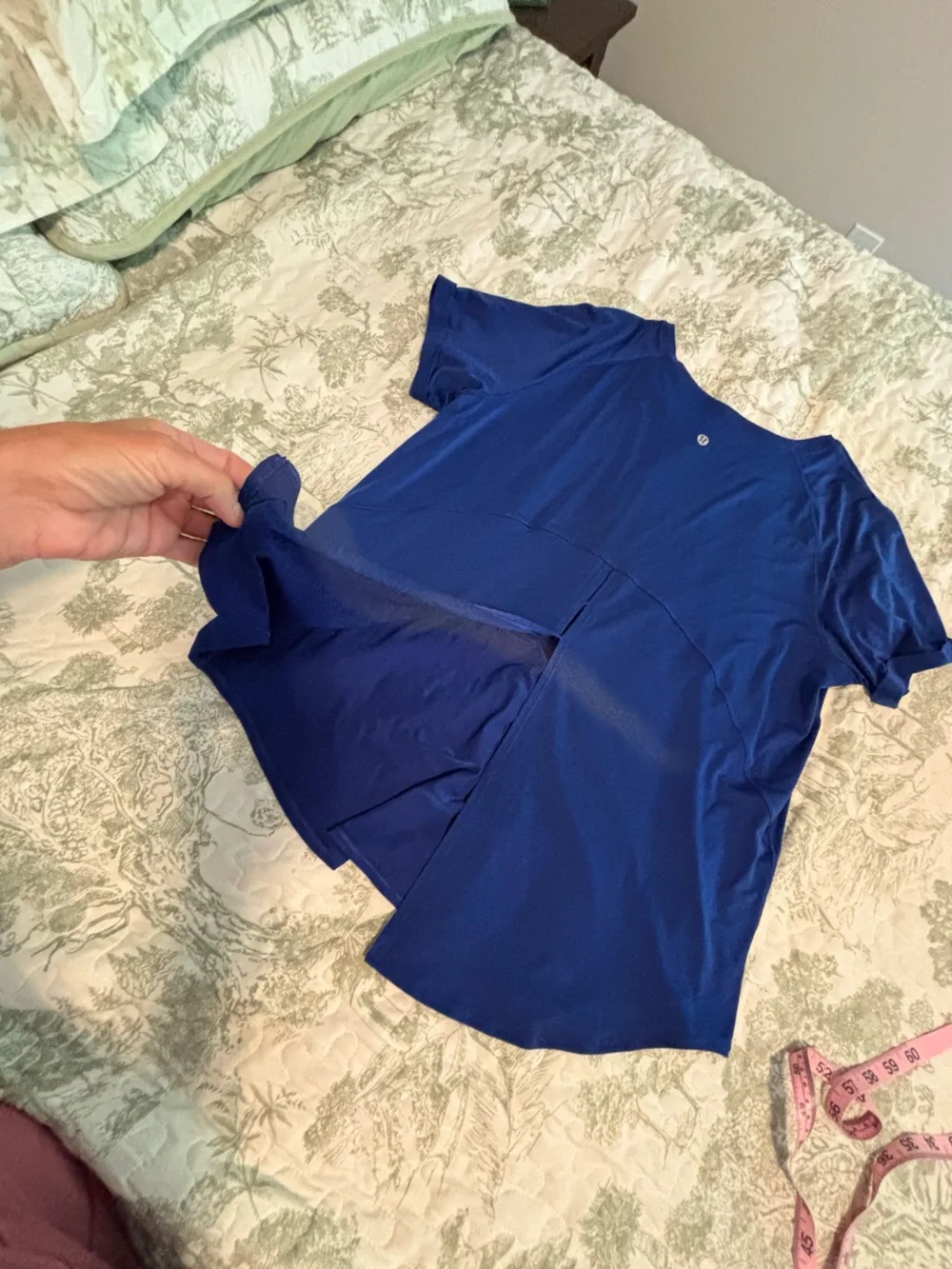 lululemon sz 10 ? Open Up Tie Back Tee Larkspur relaxed athleisure loungewear